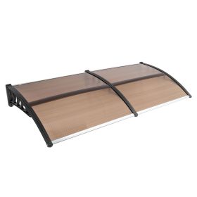 [Same Code: 82632470]80*38in Household Application Door & Window Rain Cover Eaves Brown Board & Black Holder